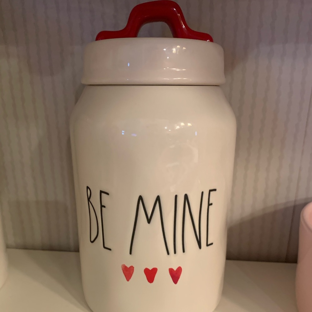 Rae Dunn be mine watercolor canister